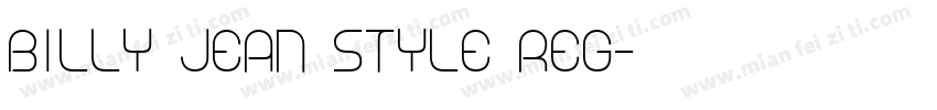 Billy Jean Style Reg字体转换